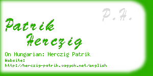 patrik herczig business card